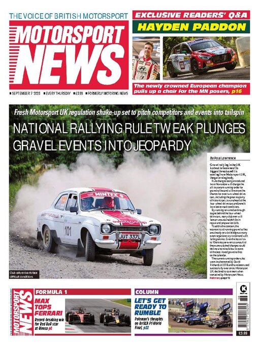 Title details for Motorsport News by Kelsey Publishing Ltd - Wait list